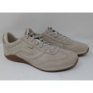 Ryka Era Women's 12 M Walking Sneakers Beige Gold Suede Low Top Shoes VERY NICE!
